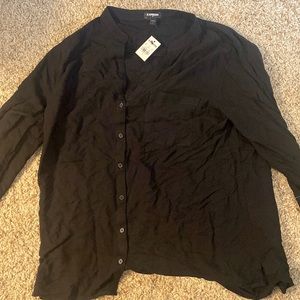 Black button down from express